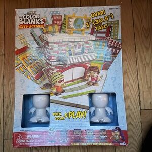 RoseArt Color Blanks City Scenes - White Build & Color Figures (2-Pack)